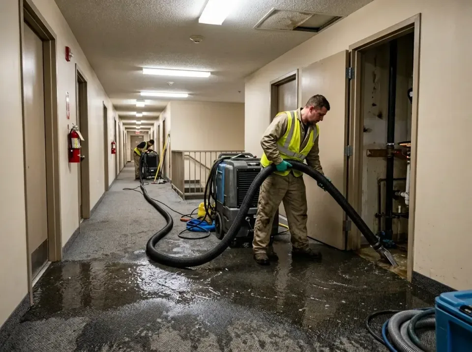 multi-unit-apartment-hallway-f-005 — frequently asked questions, Emergency Burst Pipe Water Extraction & Removal in Bohners…